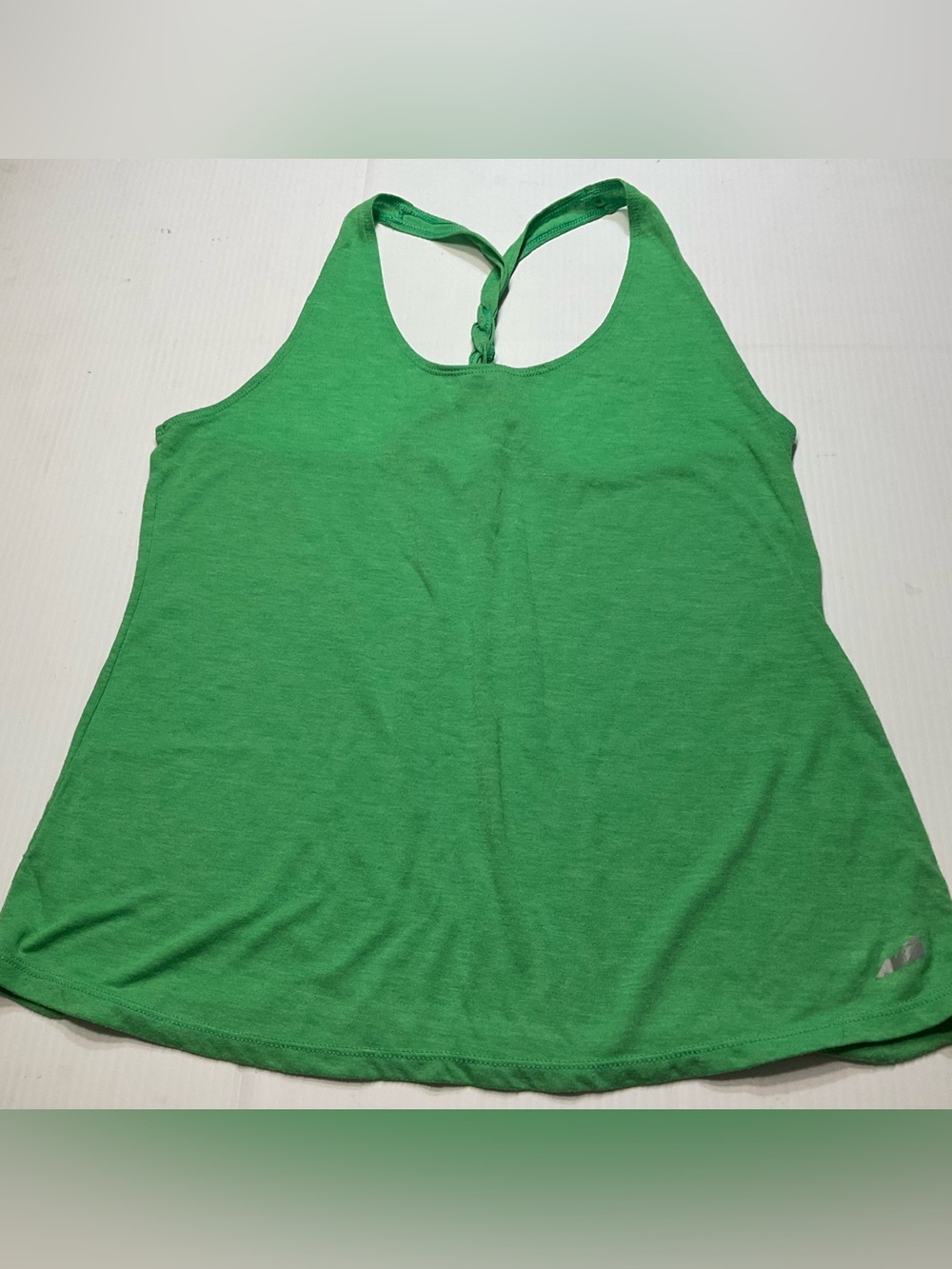 Avia Performance Tank Top Green Sz L Lightweight Twisted Racerback Workout